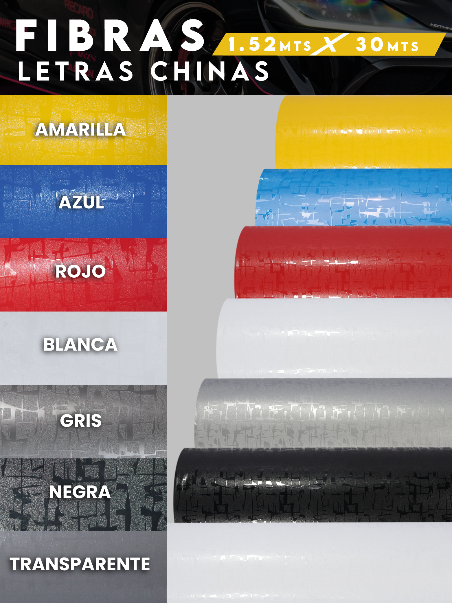 Fibra Letra China CL-3DV