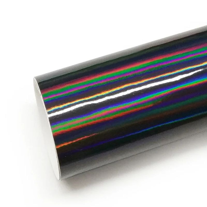 Vinilo Wrap CARLIKE CL-LS-01 Cromo Láser Negro Holográfico