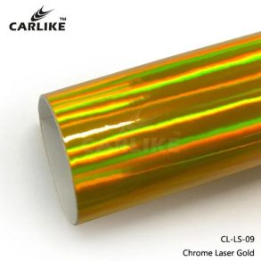 Vinilo Wrap CARLIKE CL-LS-09 Cromo Láser Oro Holográfico