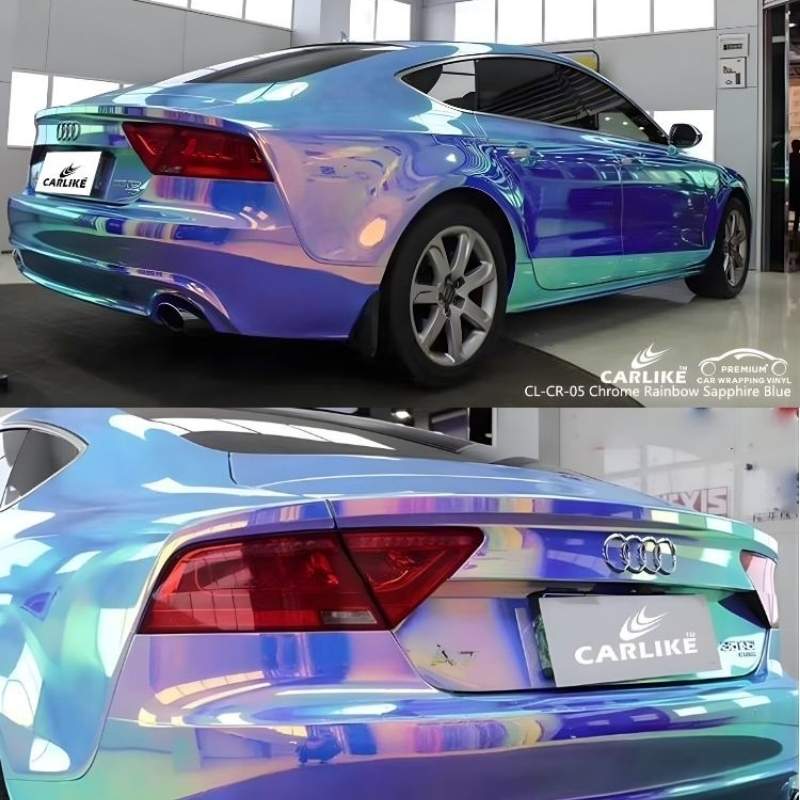 Vinilo Wrap CARLIKE CL-CR-05 Chrome Rainbow Sapphire Blue