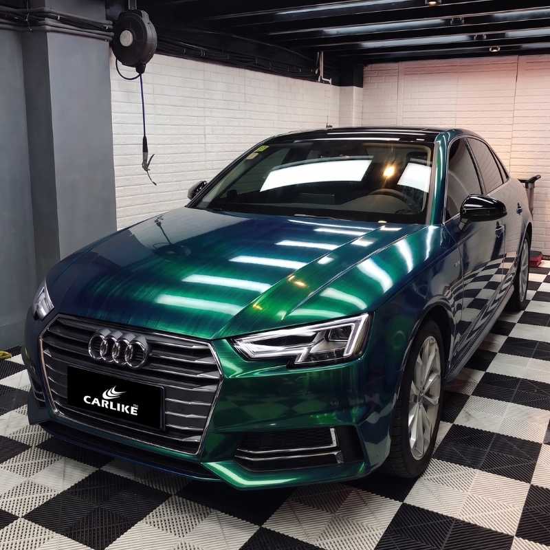 Vinilo Wrap CARLIKE CL-CR-06 Chrome Rainbow Green Blue | Verde Azul Holográfico Premium+