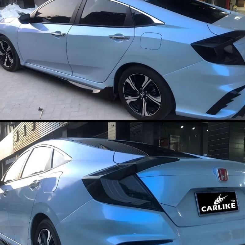 Vinilo Wrap CARLIKE CL-IL-203 Iridiscente Láser Azul Púrpura