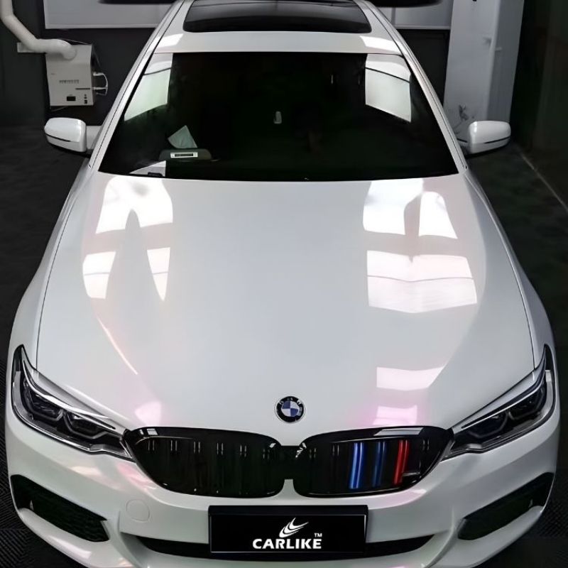 Vinilo Wrap CARLIKE CL-MW-04 Camaleón Blanco Rojo Brillante