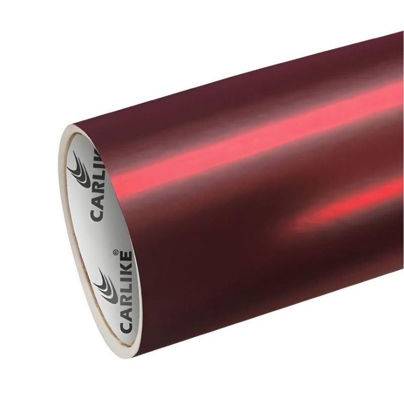 Vinilo Wrap CARLIKE CL-CH-01 Super Chrome Metálico Rojo Romani
